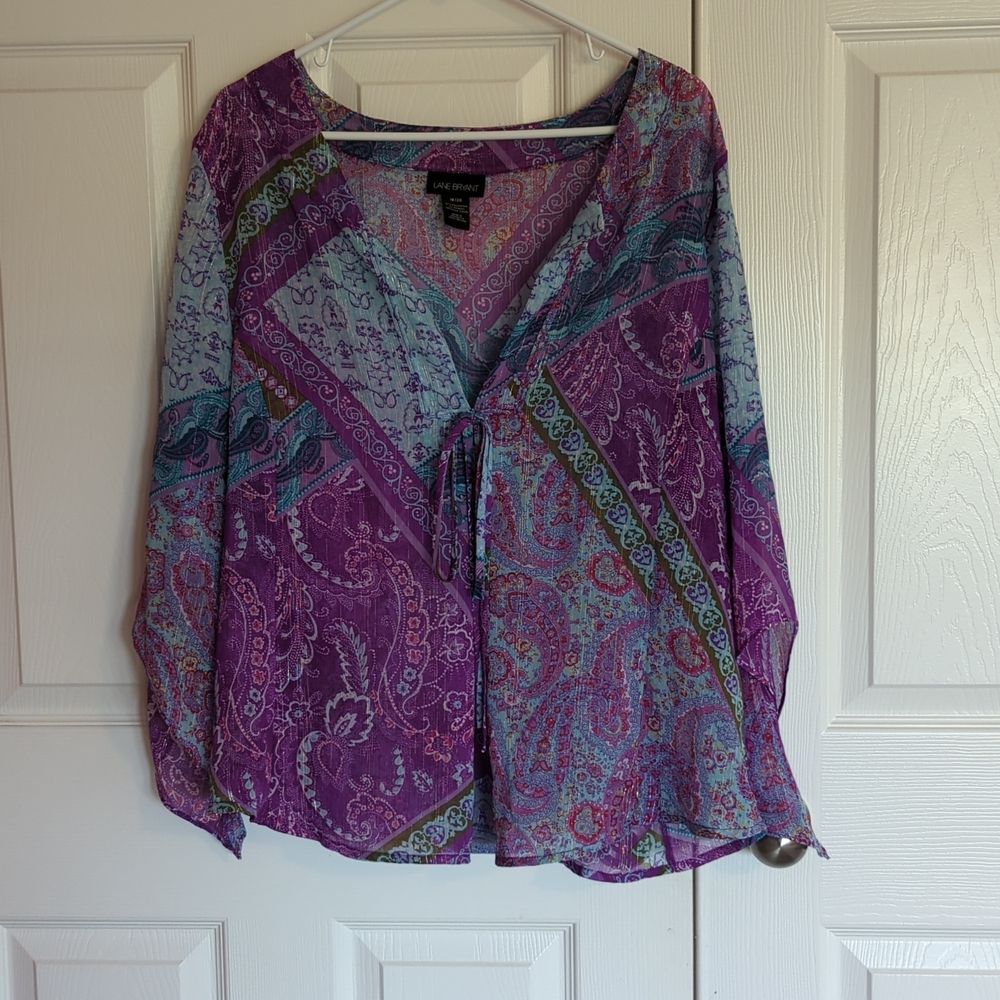 Lane Bryant Bohemian paisley style blouse size 18 / 20